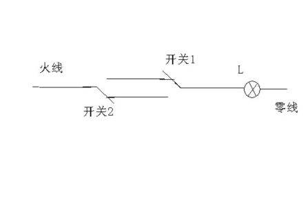 单联双控开关接法图示